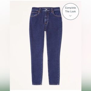 NWT Abercrombie & Fitch Curve Love High Rise Super Skinny Ankle Jean.